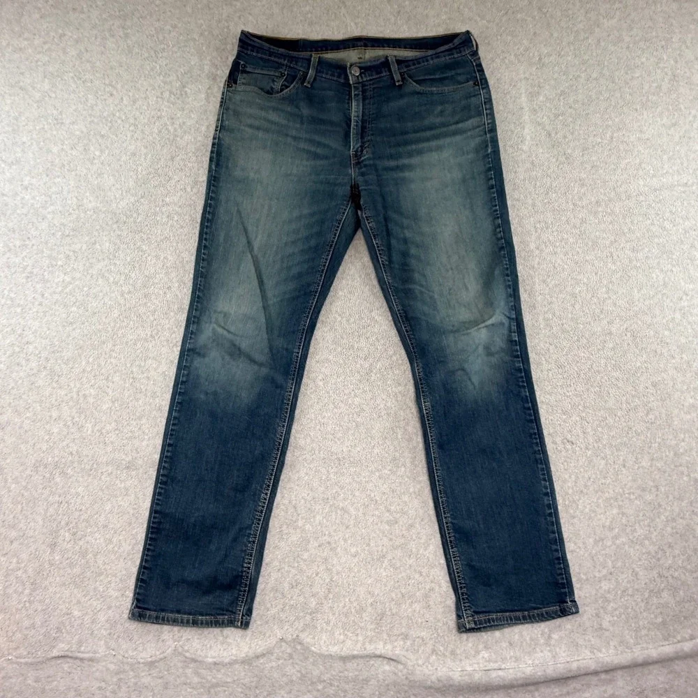 Levi's 541 Athletic Taper Jeans Mens 37x34 Blue Medium Wash Stretch Denim